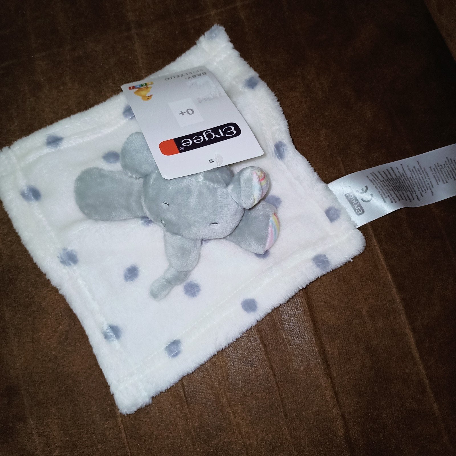 Kik, ergee knuffeldoek olifantenkop. Nieuw., Overige merken, Grijs, Nieuw, Ophalen of Verzenden