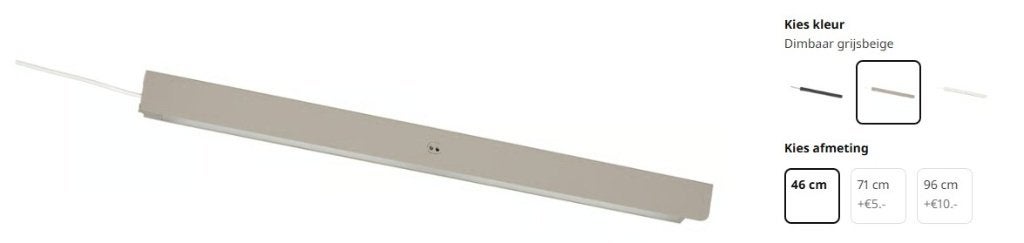 Kledingkastverlichting Ikea (Översidan), Ophalen, 50 tot 100 cm, Zo goed als nieuw, Minder dan 100 cm