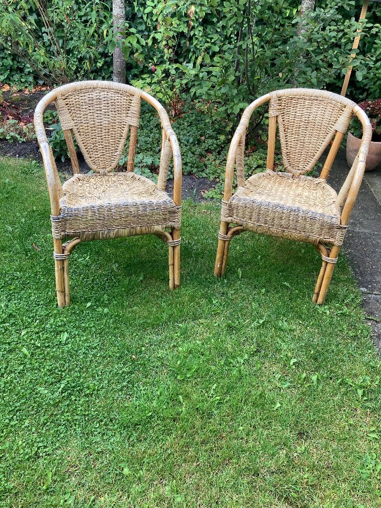 Tuinstoelen, Ophalen, Gebruikt, Rotan, Stapelbaar