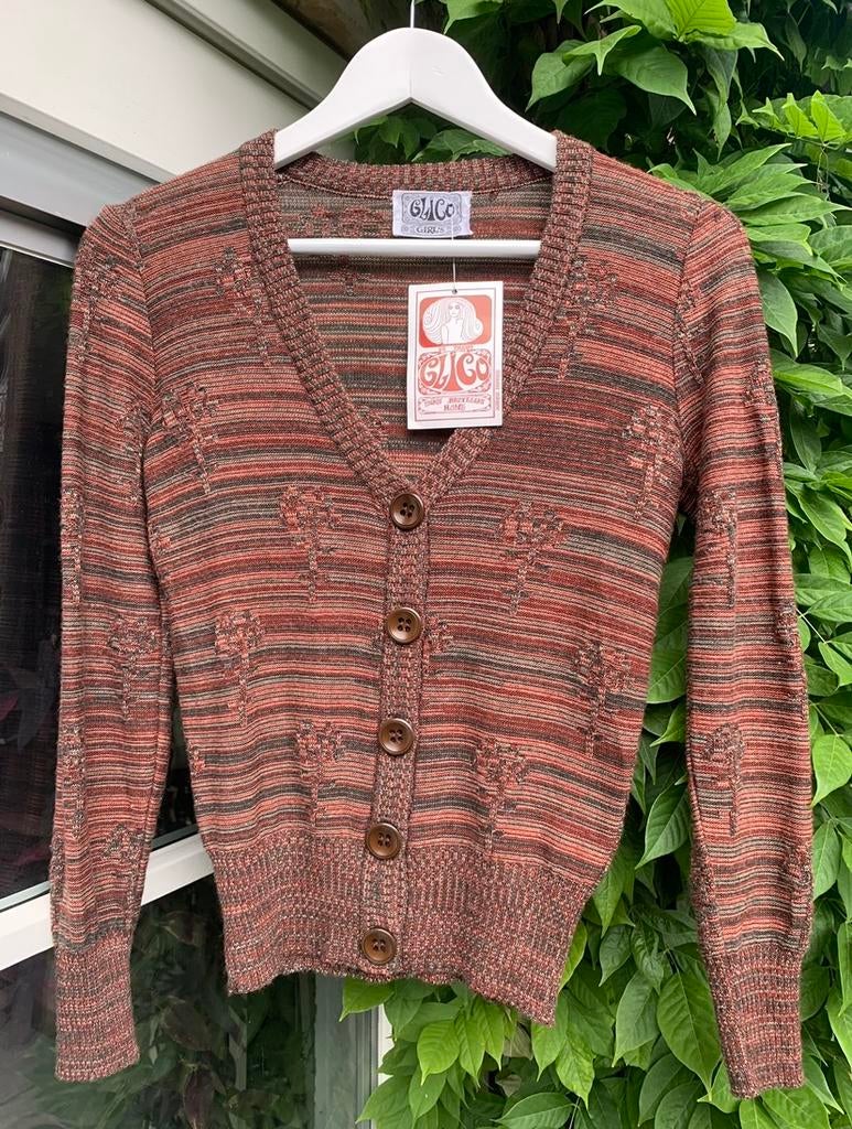 Old stock 70s fijn gebreid gemêleerd vestje, maat S, Kleding | Dames, Ophalen of Verzenden, Zo goed als nieuw
