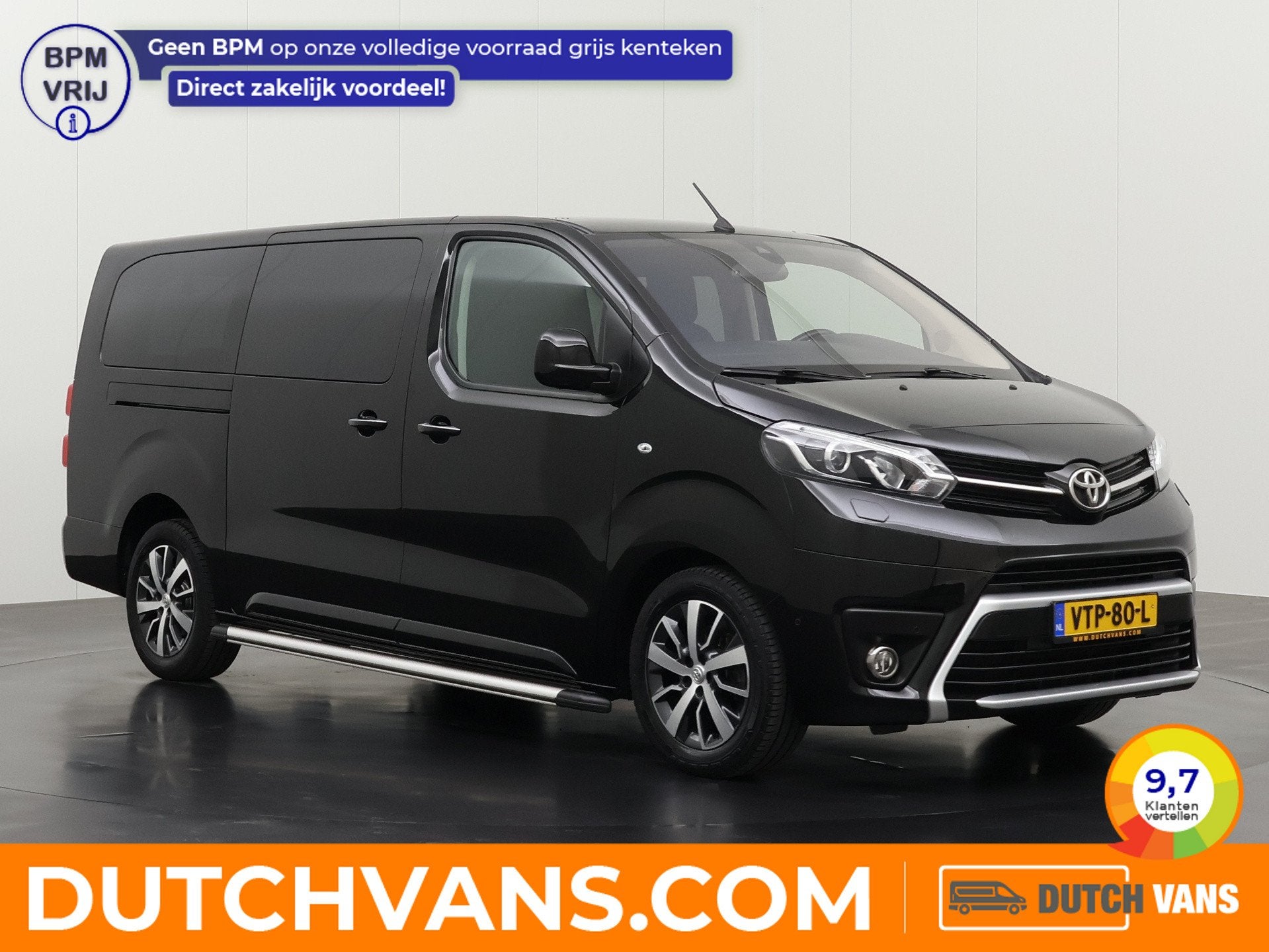 Toyota ProAce 2.0 D-4D 180PK Automaat Dynamic Long Dubbele C, Stof, 4 cilinders, Zwart, Diesel