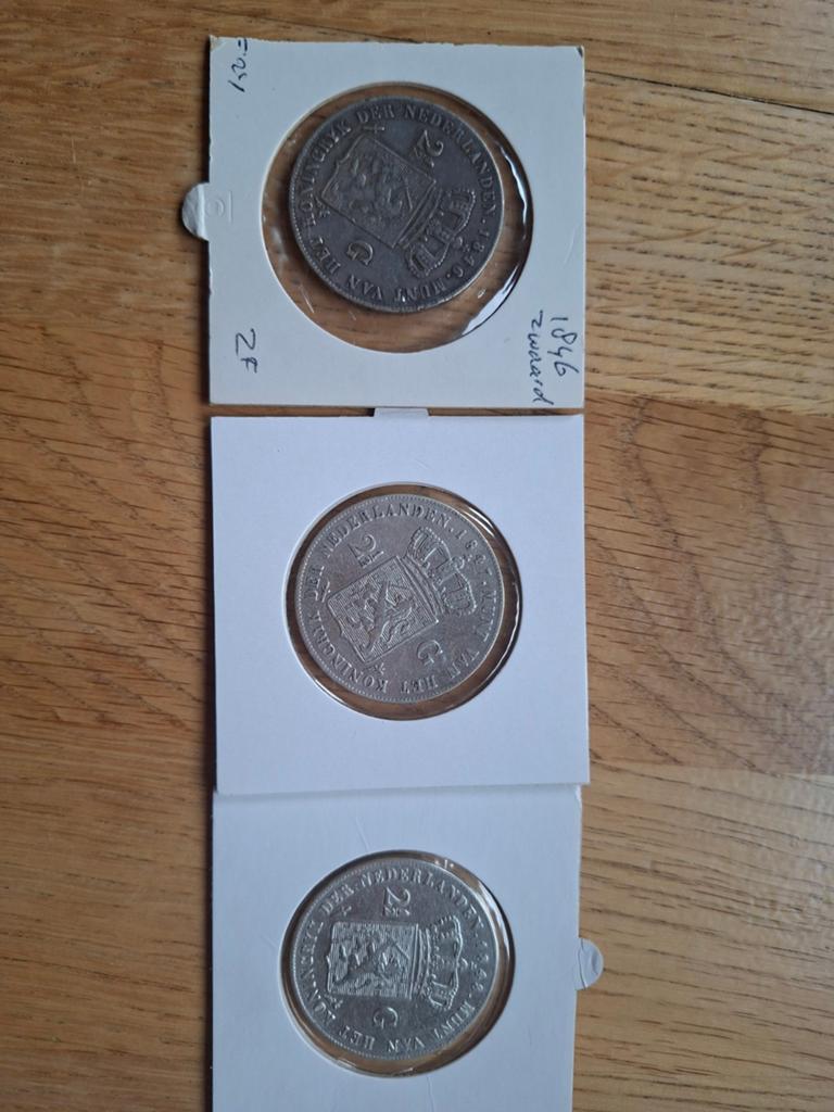 Rijksdaalder 1846 1847 1848 2,5 gulden willem 2, Postzegels en Munten, Munten | Nederland, Ophalen of Verzenden, Koning Willem II