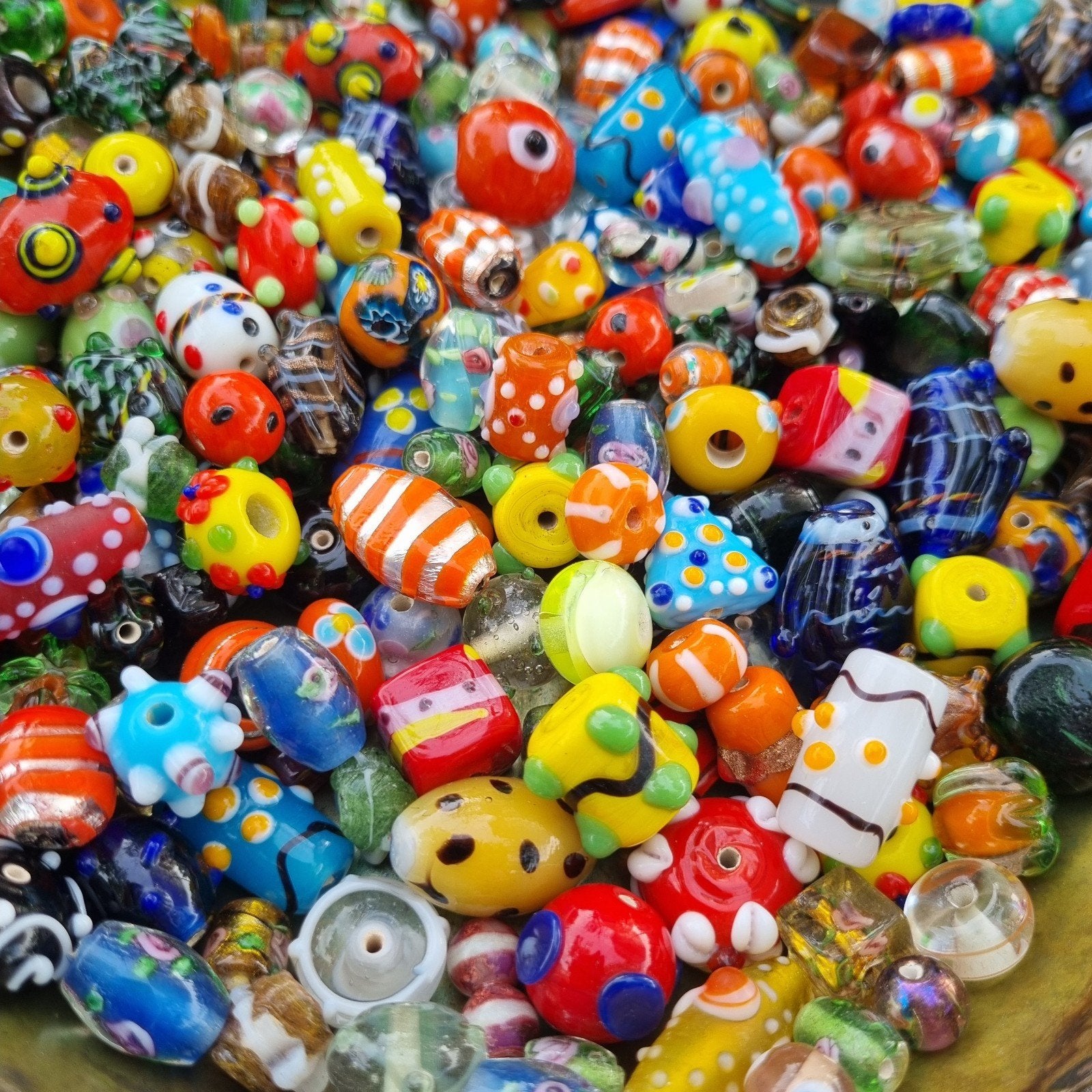 25/50/100 kralen italiaanse glaskralen lampwork beads, Verzenden, Nieuw, Kraal