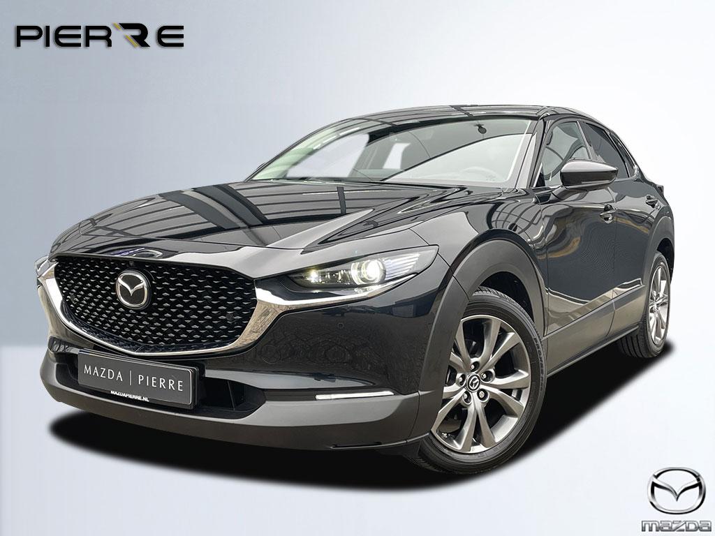 Mazda CX-30 2.0 e-SkyActiv-X M Hybrid Automaat Exclusive-lin, Auto's, Mazda, Stof, Gebruikt, Overige brandstoffen, Zwart