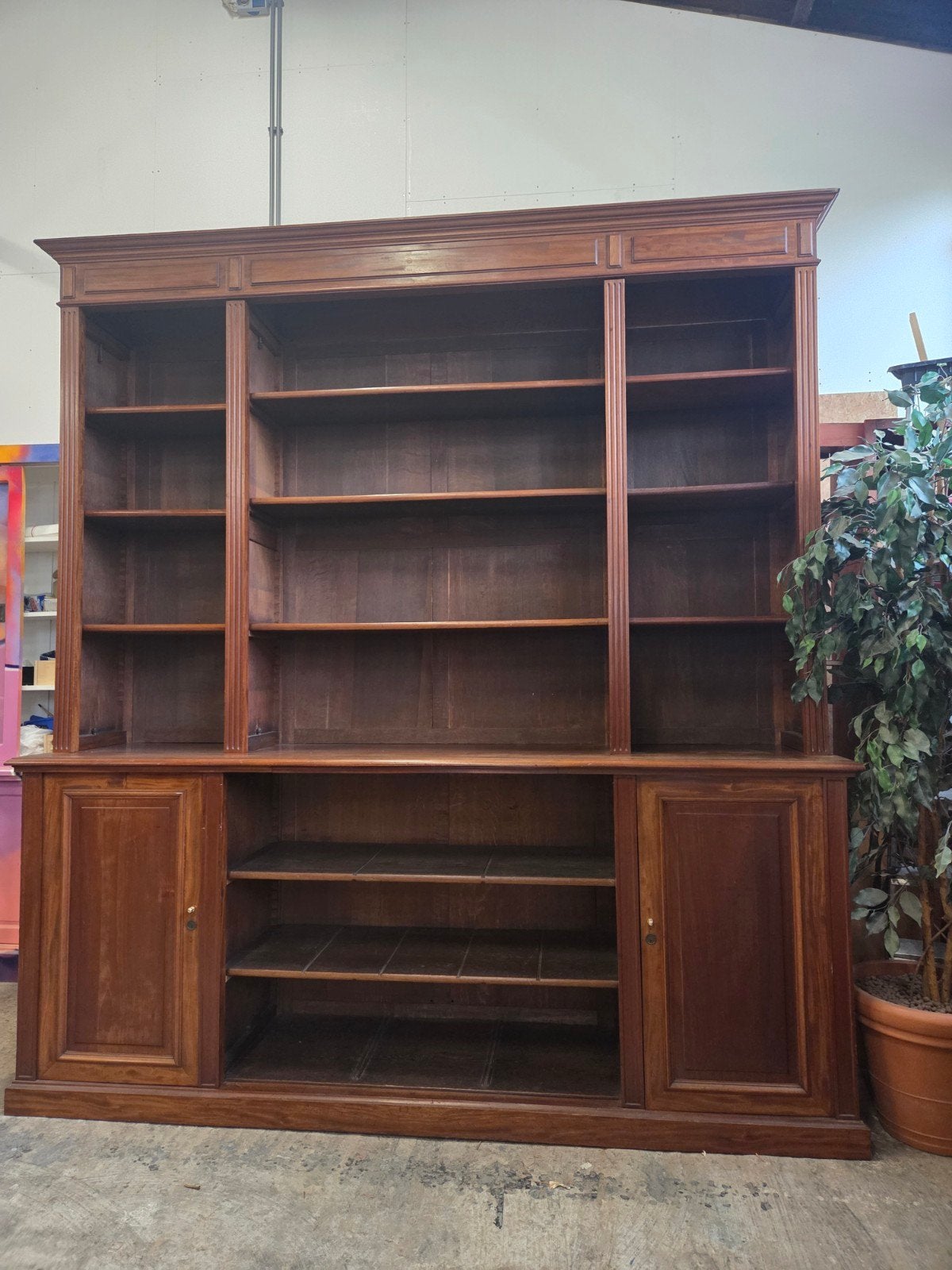 prachtige antieke bibliotheekkast ~ wandkast ~ boekenkast, Antiek en Kunst, Ophalen