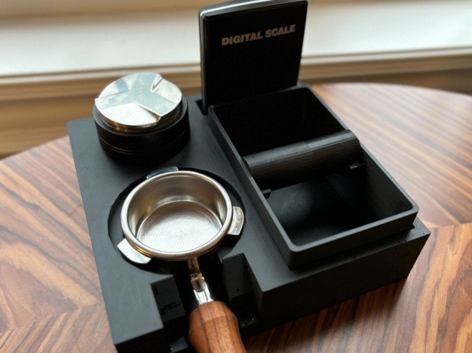 Espresso Tamping Station + Knockbox 58mm - Zwart, Ophalen of Verzenden, Nieuw, Barista-accessoire, Sage