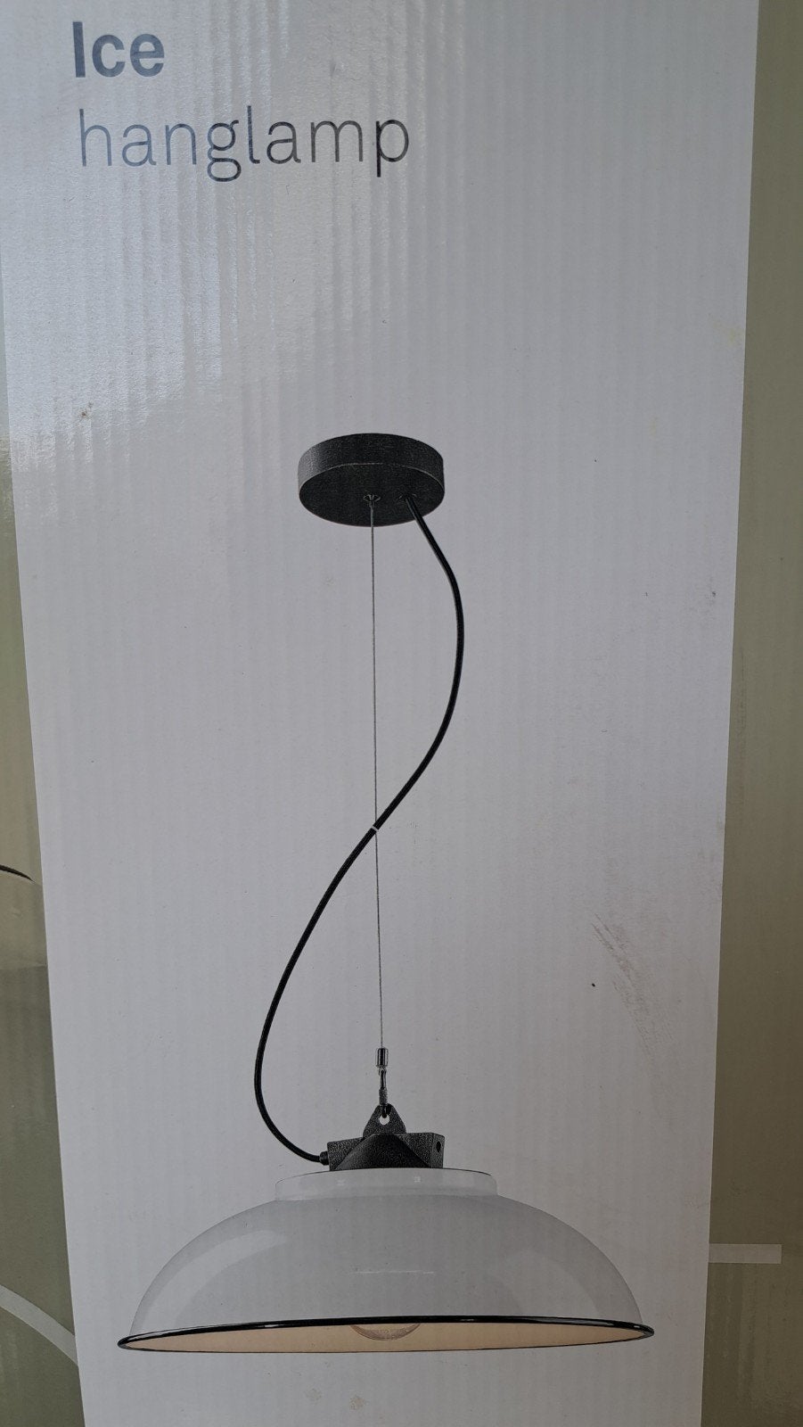 Ice Hanglamp - Witte Industriële Stijl Hanglamp, Huis en Inrichting, Nieuw, Metaal, Industrieel, E27 (groot)