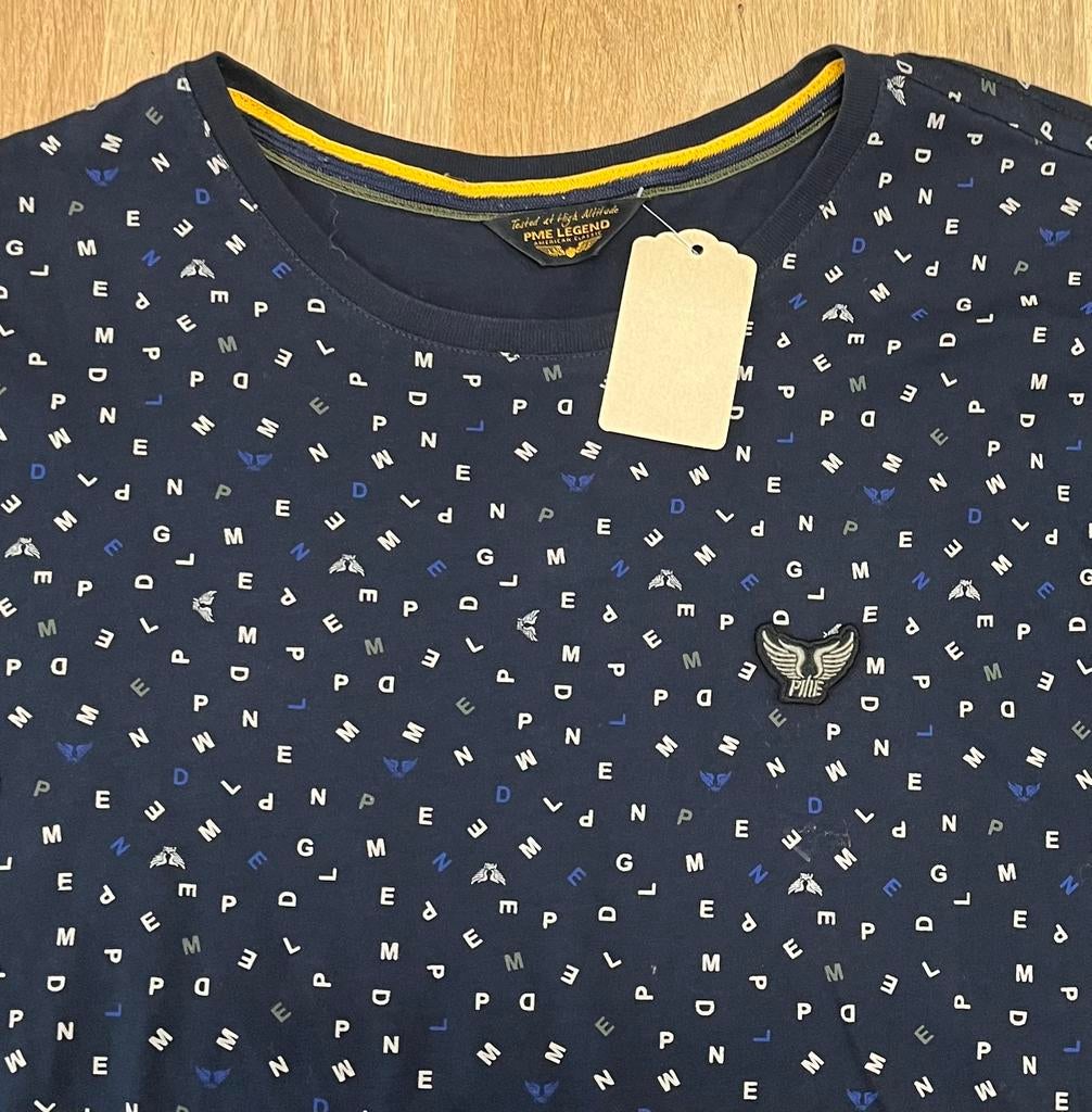 PME Legend t-shirt met leuke print marineblauw - Maat L, Ophalen of Verzenden, Zo goed als nieuw, Maat 52/54 (L), Blauw