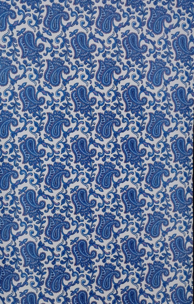 7810 modern blauw paars wit paisley behang swiet, Verzenden, Paars