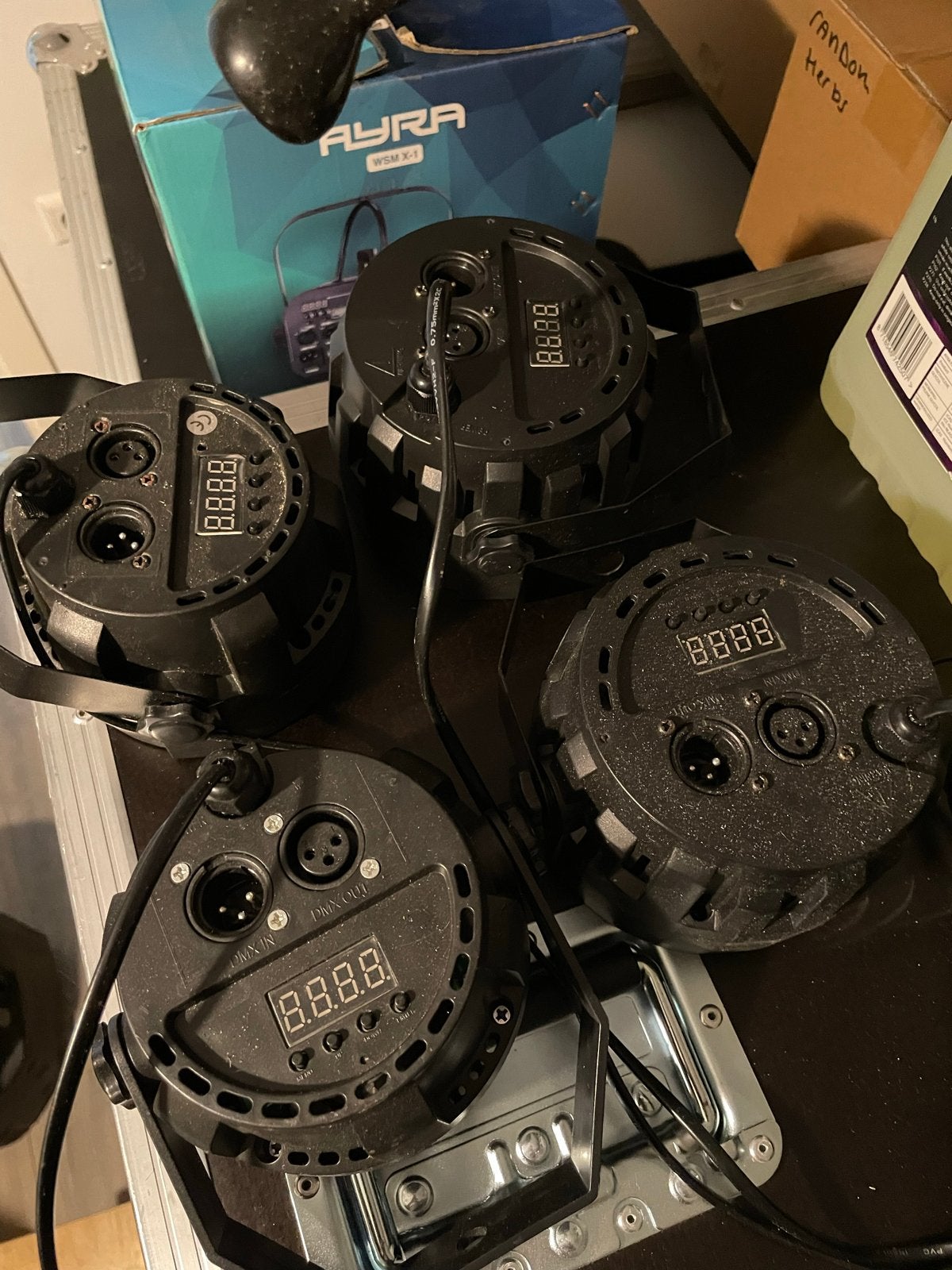 Set van 4 AYRA PAR LED lampen - Zo goed als nieuw, Ophalen, Zo goed als nieuw, Licht, Kleur