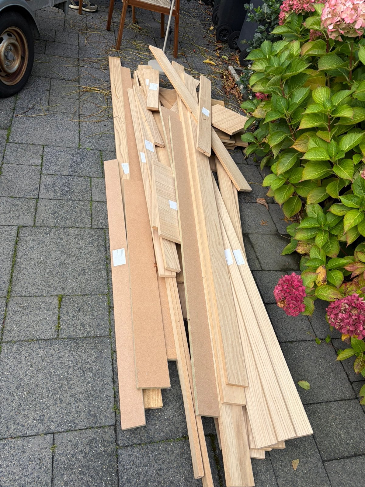 Gefineerd MDF eiken Type Allegro, Ophalen, Zo goed als nieuw, 250 cm of meer, Balken