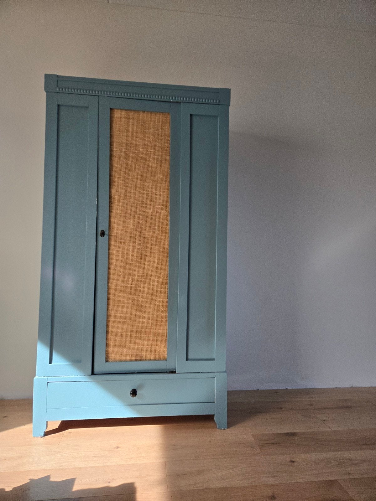 Vintage Amsterdamse School Kast met Riet en Lade, Ophalen