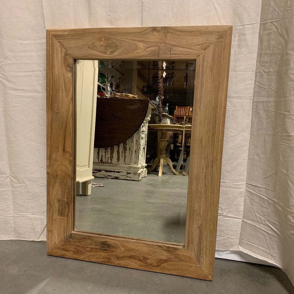 facet geslepen spiegel teak lijst 80 x 60 cm Gratis bezorgd, TTM Wonen, Meubels – (Perzische) Tapijten en Woonaccessoires, Taag 63, 2491 CS, Den Haag (Forepark)