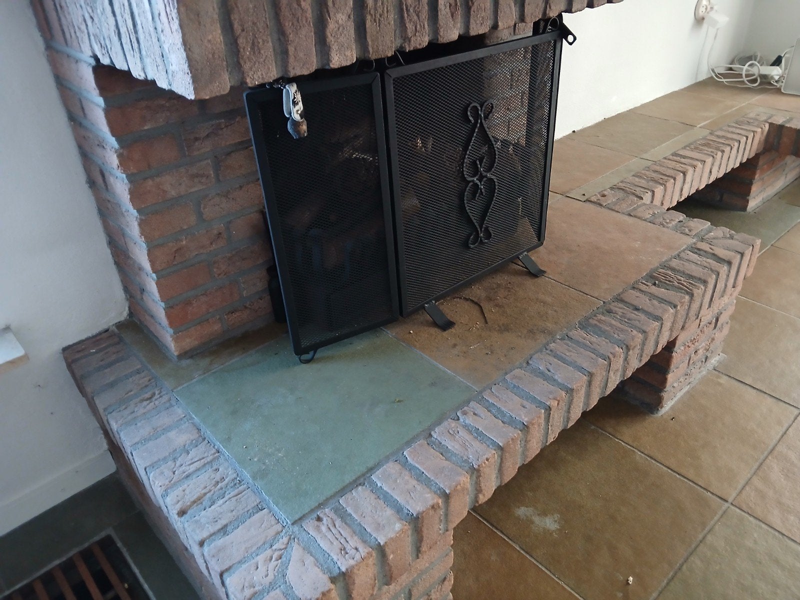 Gezellig haard Scherm, Ophalen, Gebruikt, Inbouwhaard, Houthaard