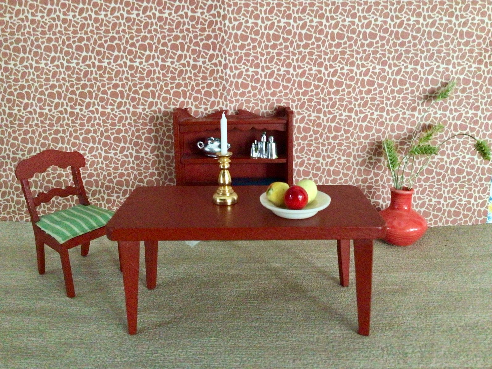 Vintage Lisa/Lundby eetkamer, Ophalen of Verzenden, Gebruikt, Poppenhuis