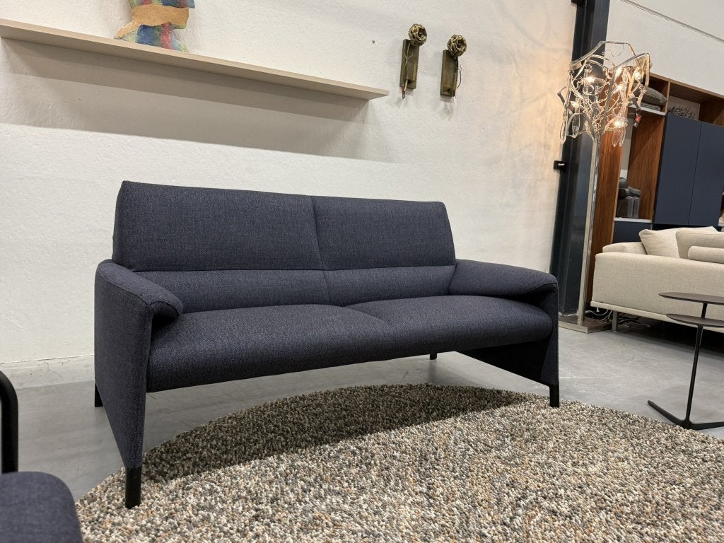 Nieuw Leolux Felizia Bank 2,5 zits blauw stof Design 190, Huis en Inrichting, Leolux, Info@leolux.nl, 150 tot 200 cm, 75 tot 100 cm