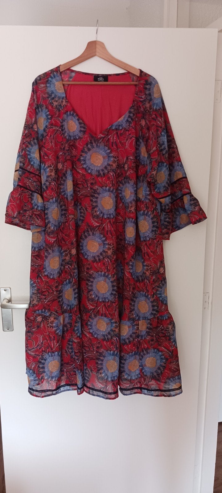 Gina Benotti Voile Jurk XXL (52/54) met onderjurk, Kleding | Dames, Gina Benotti, Ophalen of Verzenden, Zo goed als nieuw, Meerkleurig