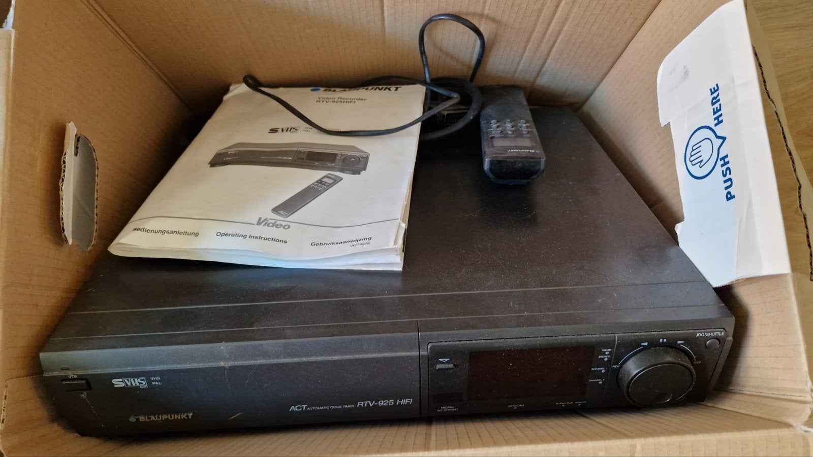 videorecorder met afstandsbediening, Ophalen, Gebruikt, VHS-speler of -recorder