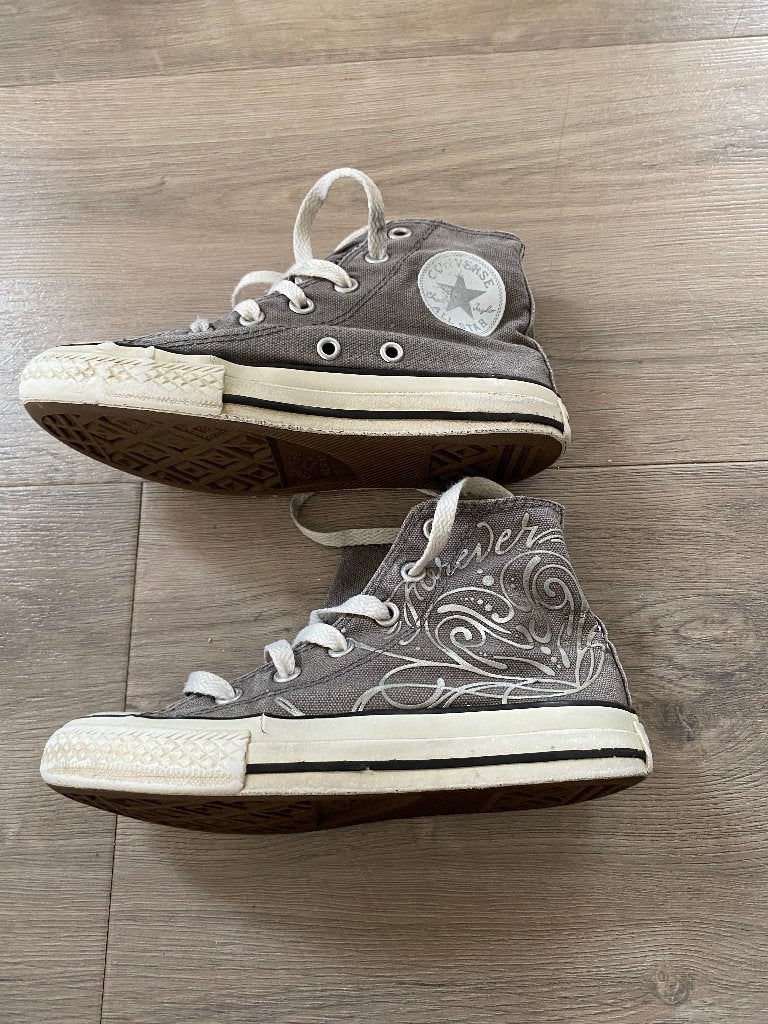 CONVERSE ALL STAR gympen grijs / zilver maat 30 DZ, Gebruikt, Meisje, Schoenen, Ophalen of Verzenden