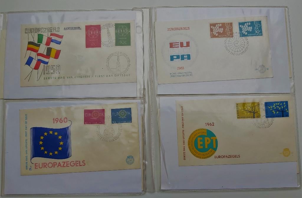 FDCs Nederland nr e35, e39, e44, e45, e47, e48, e49, e153, Ophalen, Nederland