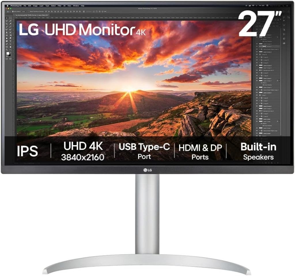 LG 27UP850 Wit 27 inch 4k IPS MAT - HW Gekalibreerd, Lg, HDMI, Ophalen, Gaming