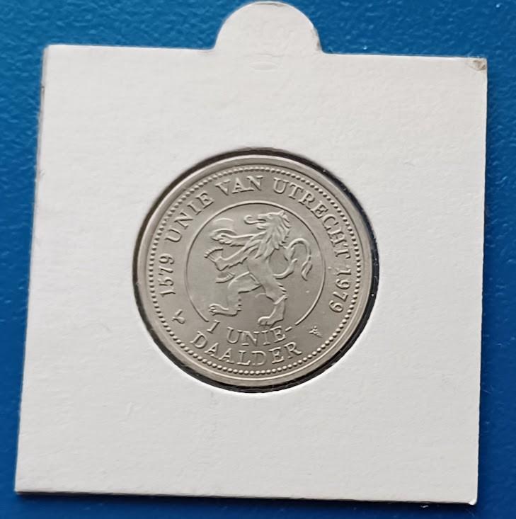 1 Uniedaalder 1579 -1979 Utrecht - 1979, Postzegels en Munten, Penningen en Medailles, Verzenden, Overige materialen, Nederland