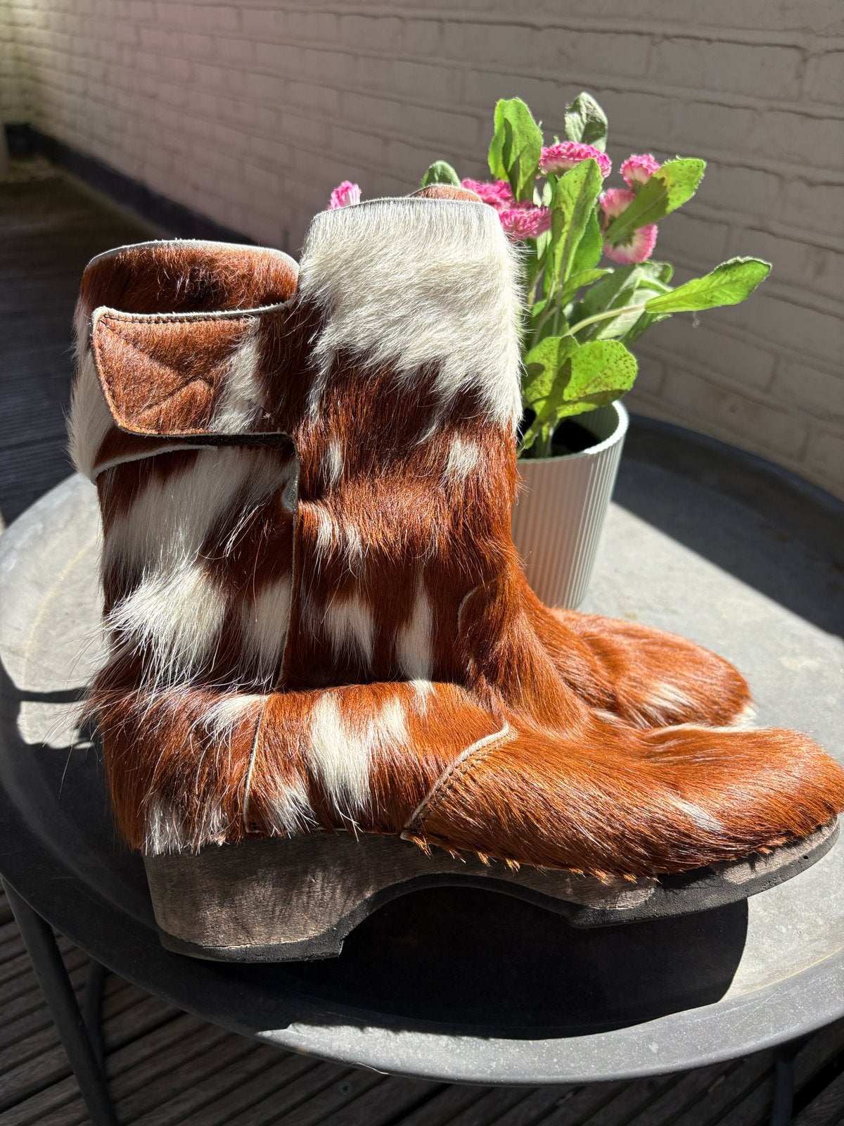 Clumpy's Laarzen met Houten Zool  - Maat 41, Ophalen of Verzenden, Gedragen, Bruin, Lage of Enkellaarzen