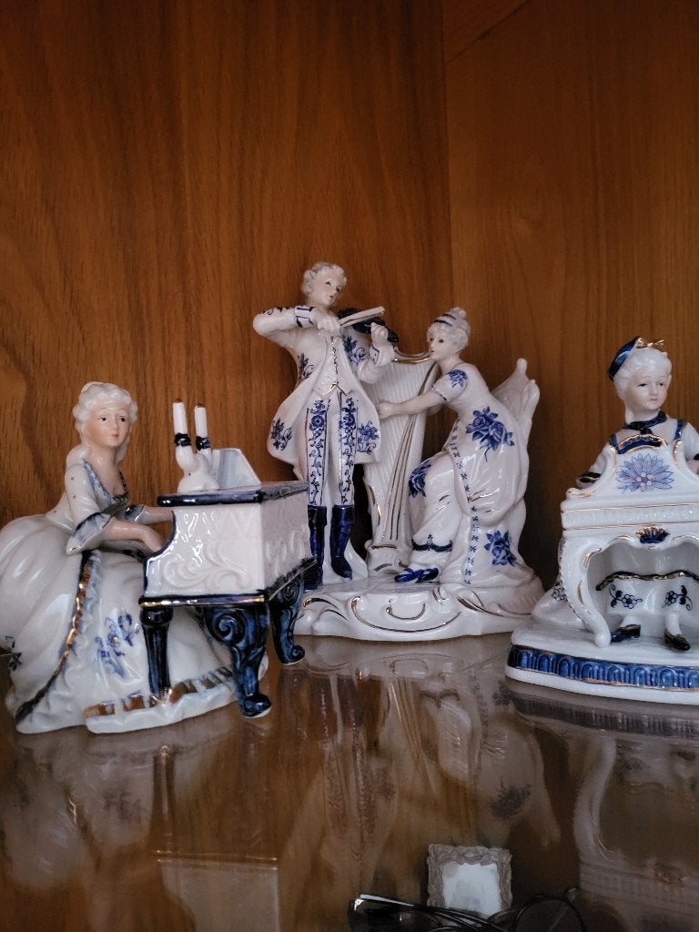 3 blauwe beelden, Verzamelen, Beelden en Beeldjes, Ophalen, Nieuw, Mens