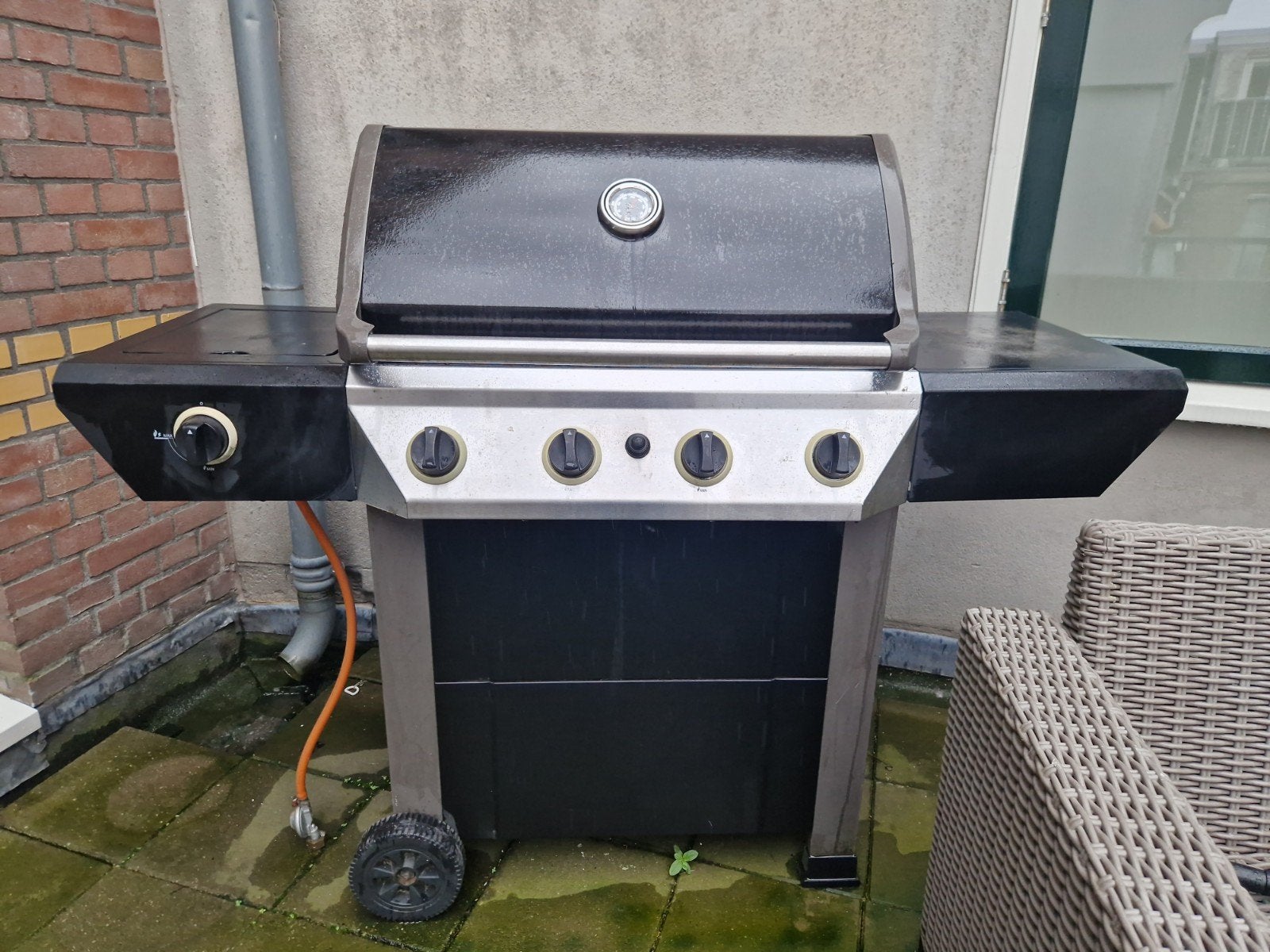 Gas BBQ met zijbrander en opslag, Ophalen, Gebruikt