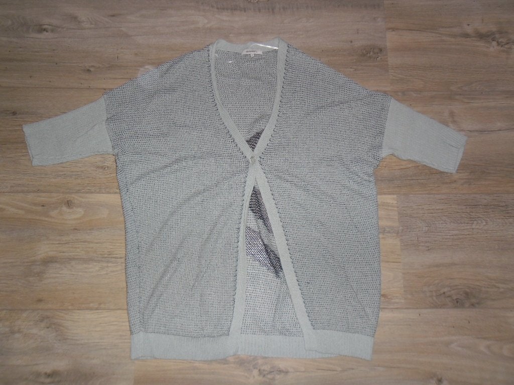 Sandwich Groen/Blauw Vest Met Knoop Maat M, Kleding | Dames, Truien en Vesten, Maat 38/40 (M), Ophalen of Verzenden, Zo goed als nieuw