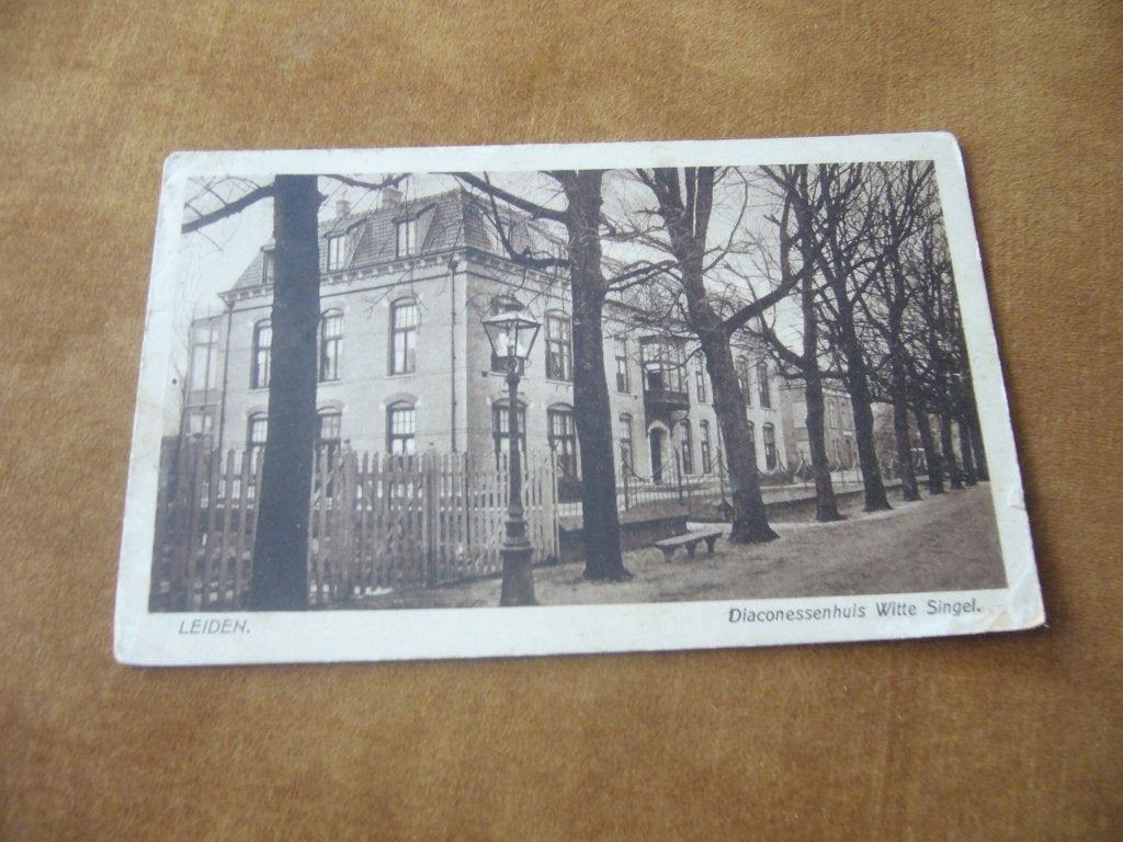 LEIDEN  =  DIACONESSENHUIS WITTE SINGEL  1923, Ophalen of Verzenden, 1920 tot 1940, Gelopen, Zuid-Holland