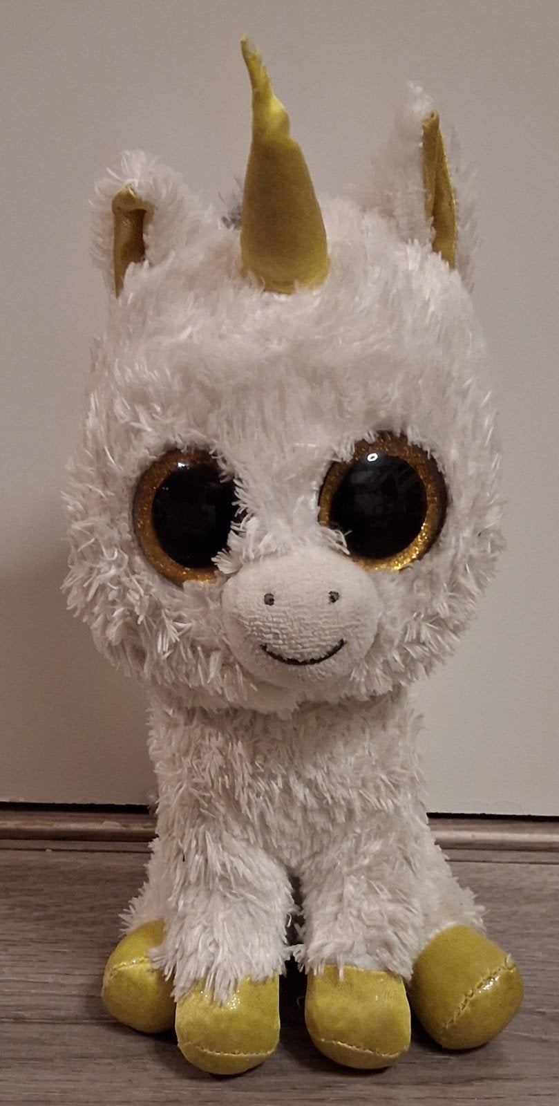 ty beanie boo unicorn Pegasus 24 cm, Eenhoorn, Overige karakters, Ophalen of Verzenden, Zo goed als nieuw