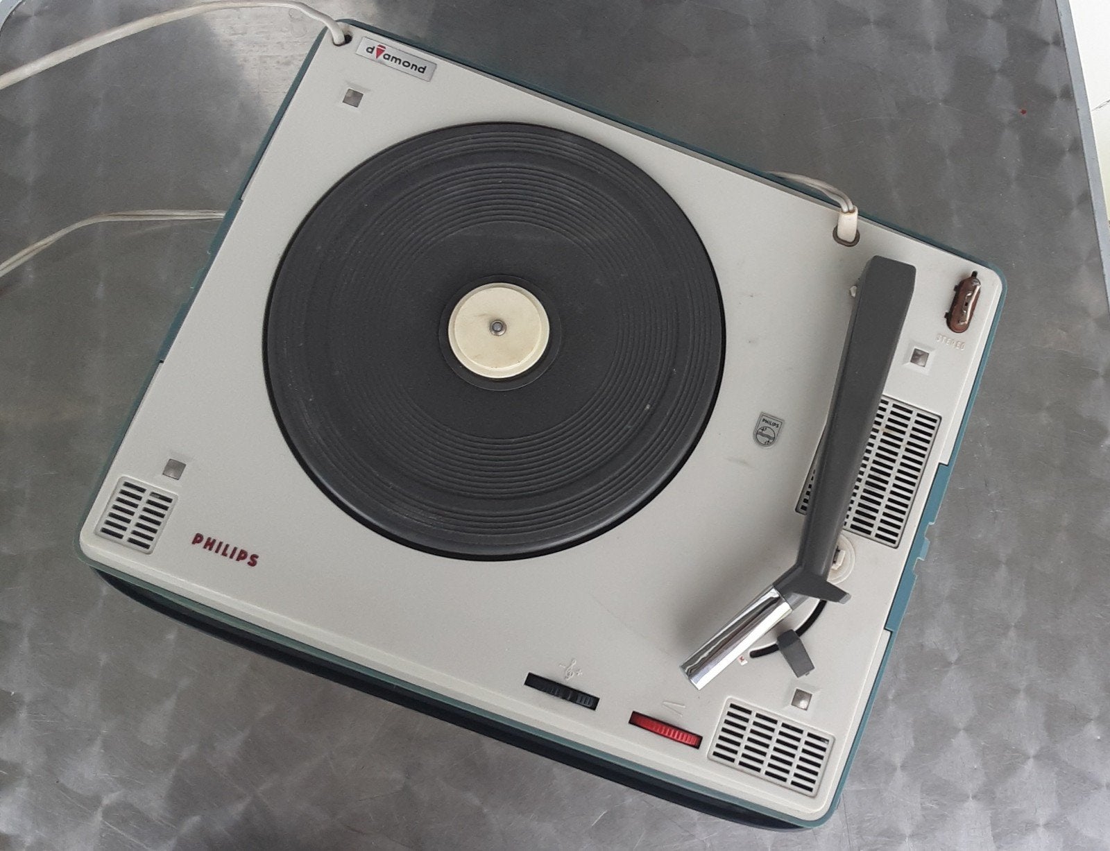 Philips platenspeler 1962 met buizen versterker., Ophalen, Gebruikt, Platenspeler, Philips