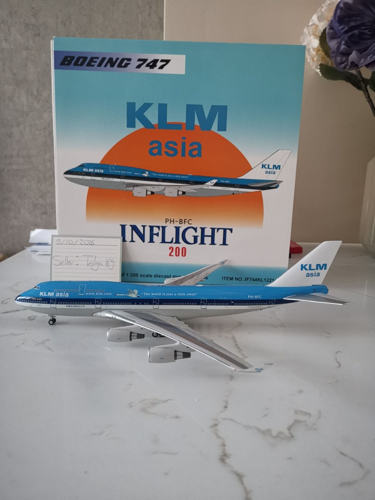 KLM B747-400 'Asia' Inflight200 1:200 IF744KL1221 Reg PH-BFC, Overige merken, 1:200 of kleiner, Nieuw, Ophalen of Verzenden