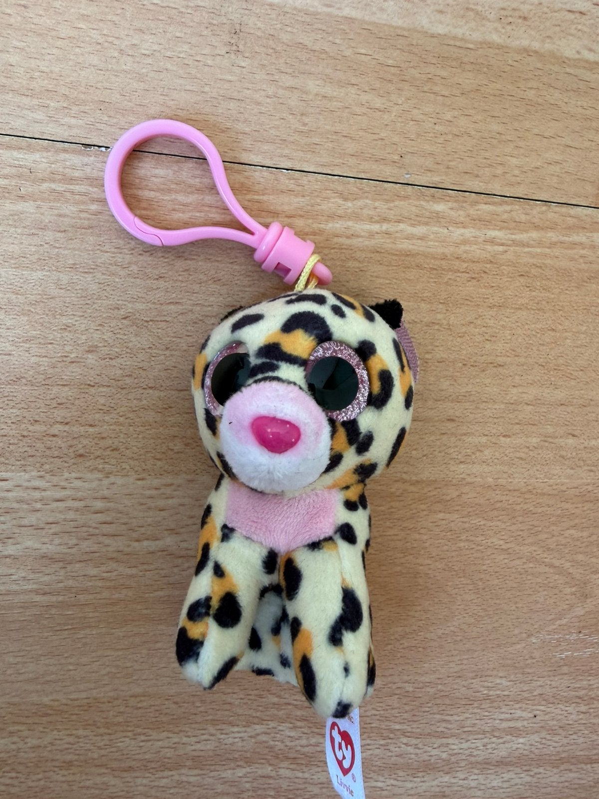 Ty knuffel sleutelhanger Livvie zgan, Overige karakters, Overige typen, Ophalen of Verzenden, Zo goed als nieuw