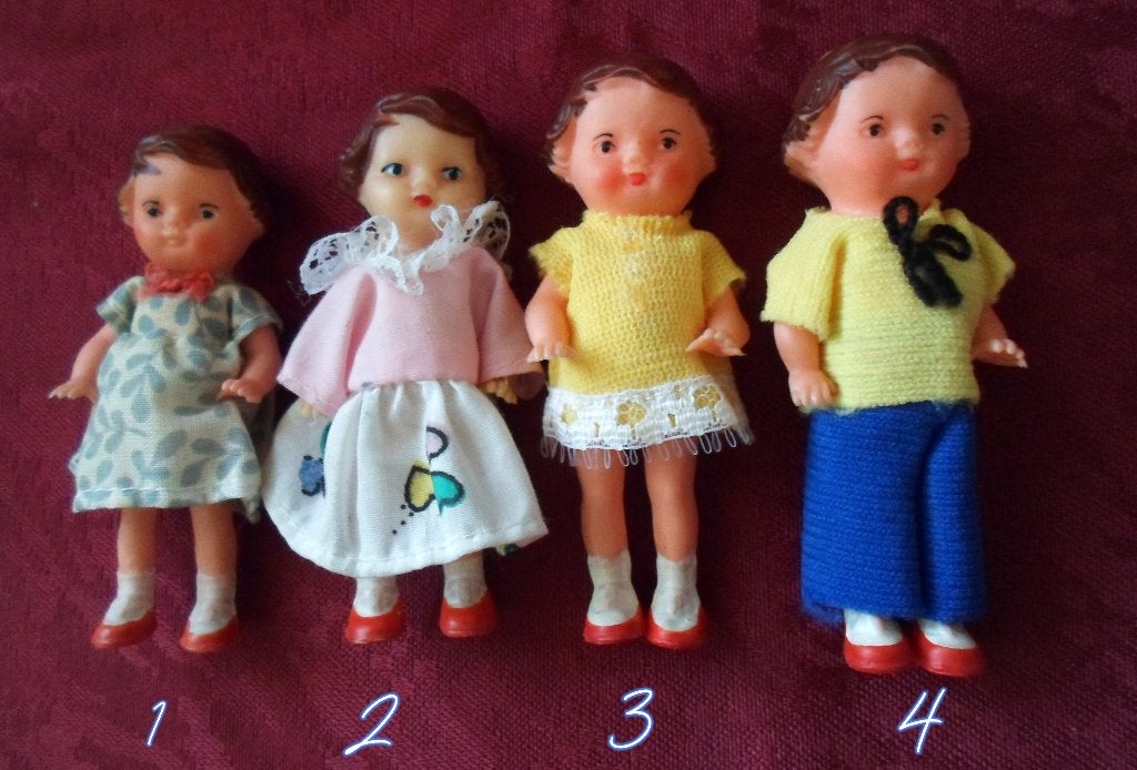 Oude ARI poppenhuispopjes. Jaren '60 - '70. 6 euro per stuk., Verzamelen, Poppen, Gebruikt, Pop, Ophalen of Verzenden