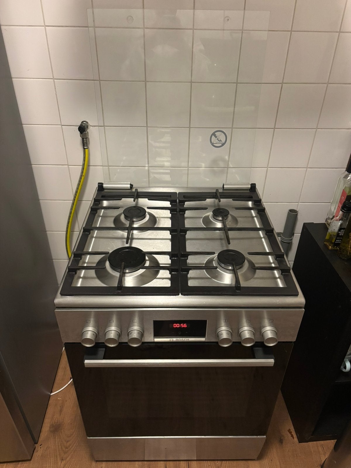 Bosch Oven-Gasstel combinatie inclusief gasslang MOET WEG, Ophalen, Gebruikt, 4 kookzones, Gas