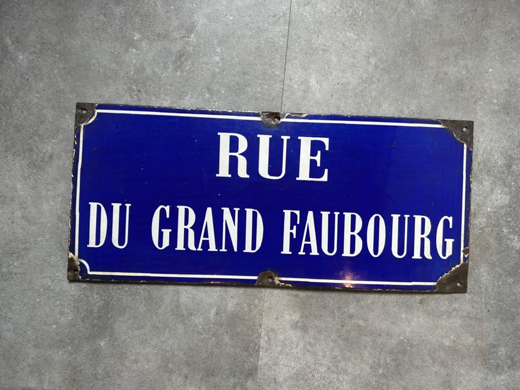 Prachtig oud frans straatnaambord emaille, Ophalen of Verzenden