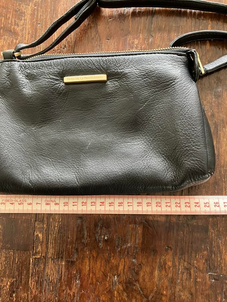 Leren schouder/crossbody tas Fred de la Bretoniere, Sieraden, Tassen en Uiterlijk, Tassen | Damestassen, Ophalen of Verzenden