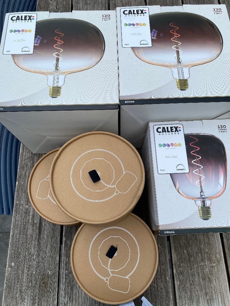 Calex XXL Design LED lampen set + Zara Home snoeren – NIEUW!, Led-lamp, Dimbaar, Nieuw, Calex