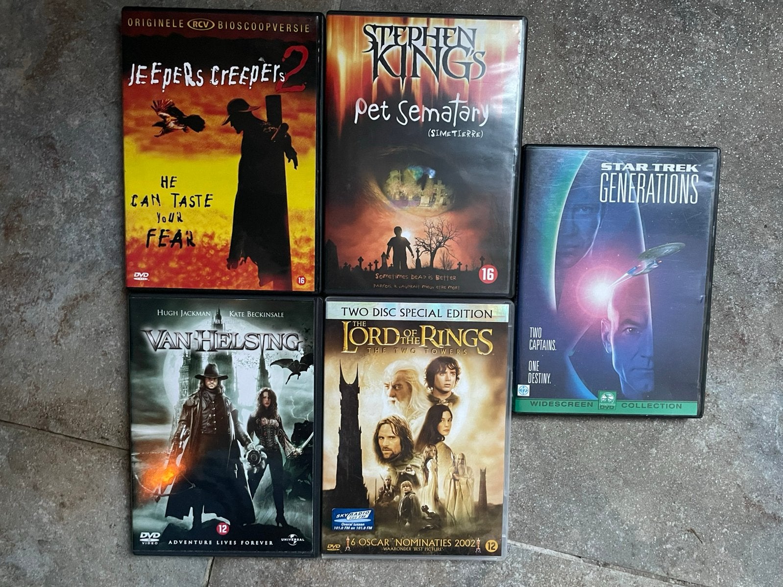 5 spannende originele DVD’s, bv Stephen King, Vanaf 12 jaar, Ophalen of Verzenden, Zo goed als nieuw