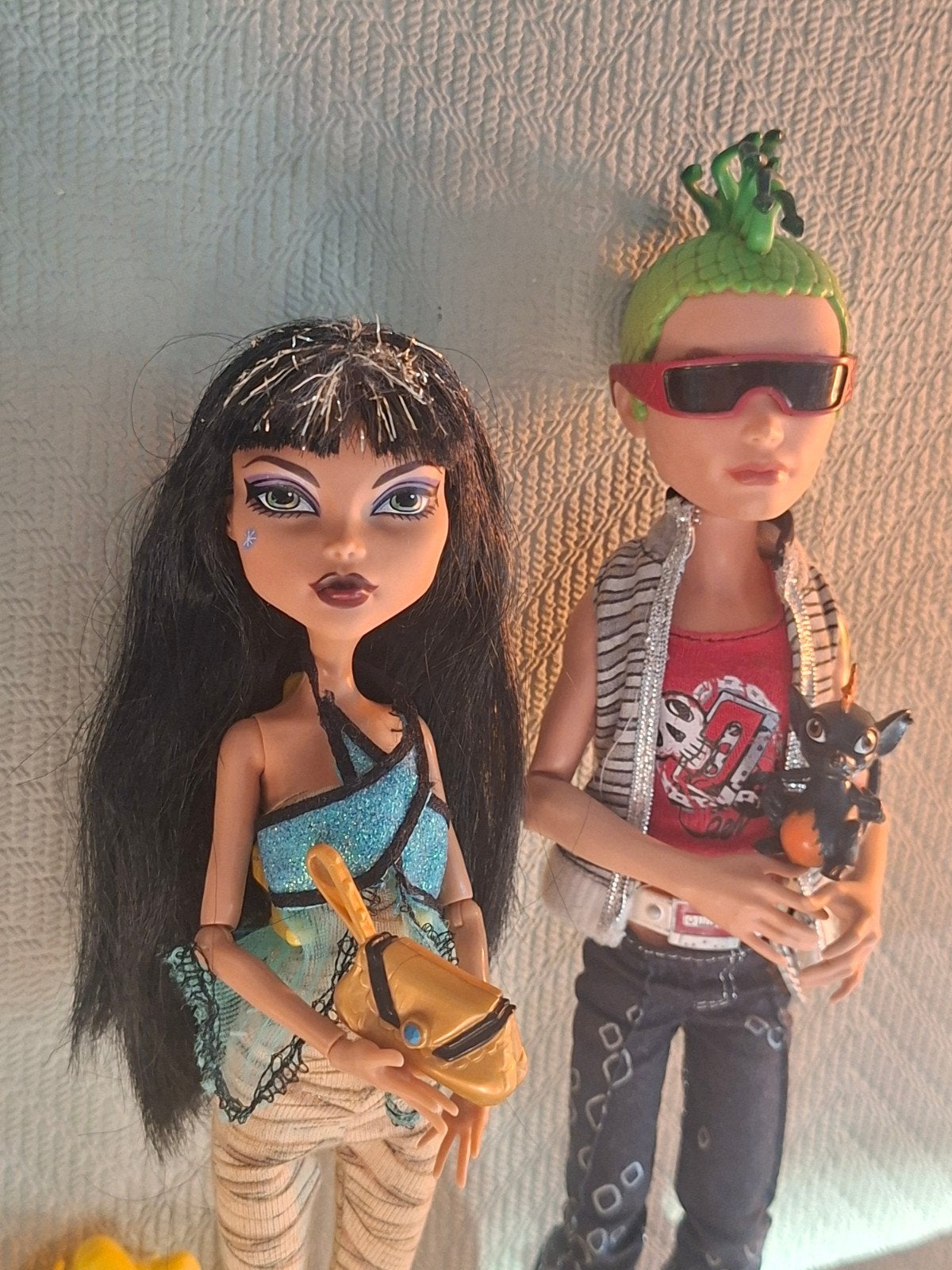 Monster High G1 Basic Cleo, Deuce en Nefera poppen + dieren, Verzenden, Gebruikt, Overige typen