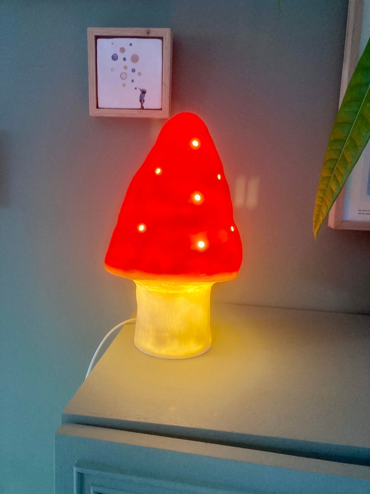 Paddenstoelen lamp Heico 28cm, Kinderen en Baby's, Ophalen, Zo goed als nieuw, Lamp