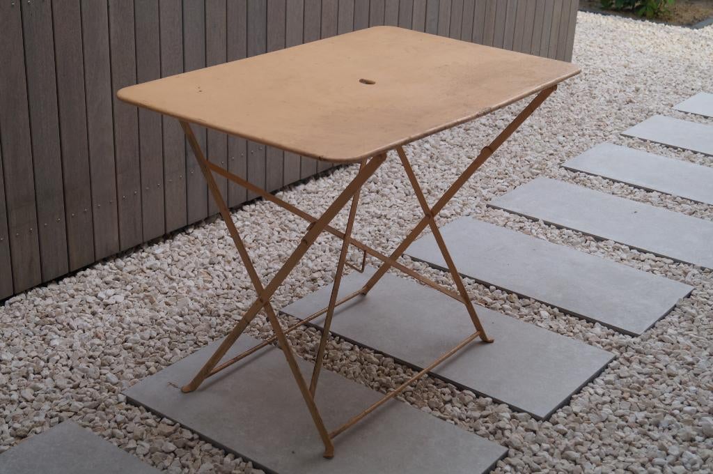 Brocante Franse bistrotafel, Ophalen