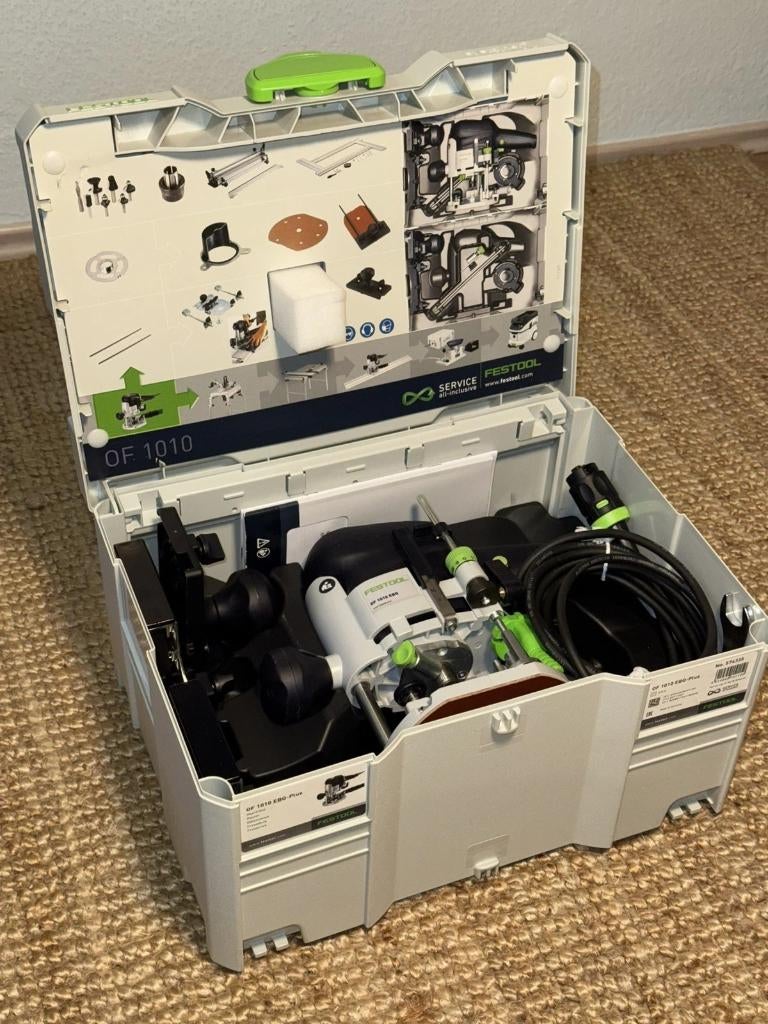 Festool OF 1010 EBQ-Plus bovenfrees met Systainer, Ophalen of Verzenden, Zo goed als nieuw, Elektrisch, Bovenfrees