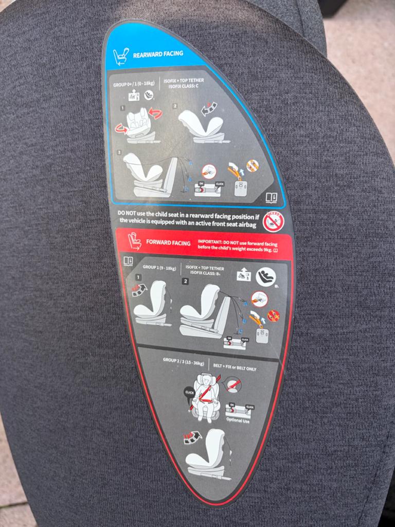Carkids Kinderzitje Isofix 0-12 jaar (0-36kg) 360 draaibaar, 0 t/m 18 kg, Verstelbare rugleuning, Zo goed als nieuw, Isofix
