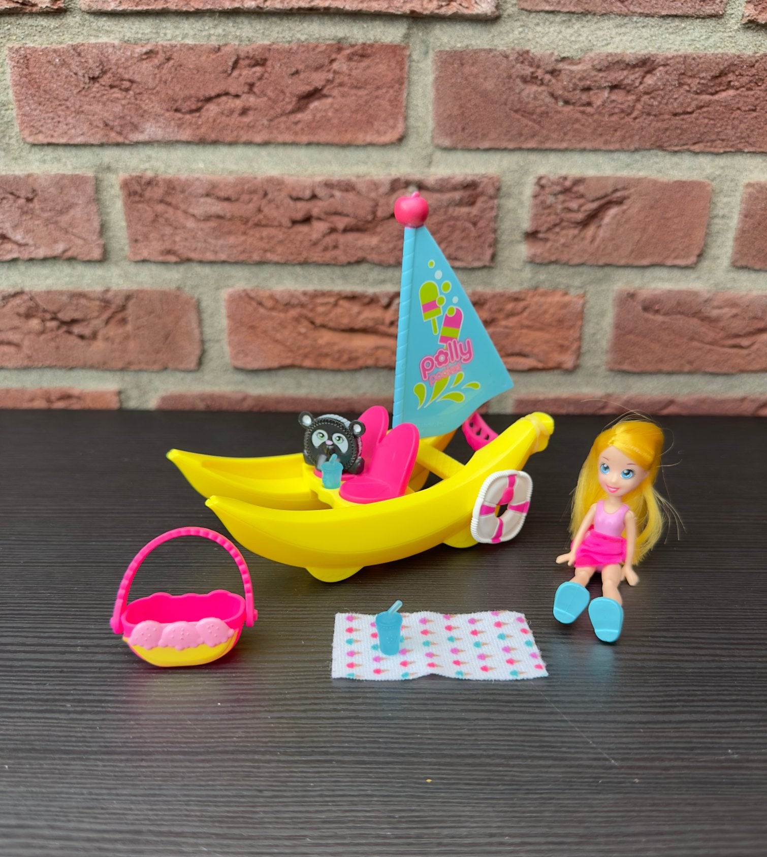 Polly Pocket Banana Boat - #T9434 compleet!, Ophalen of Verzenden, Zo goed als nieuw