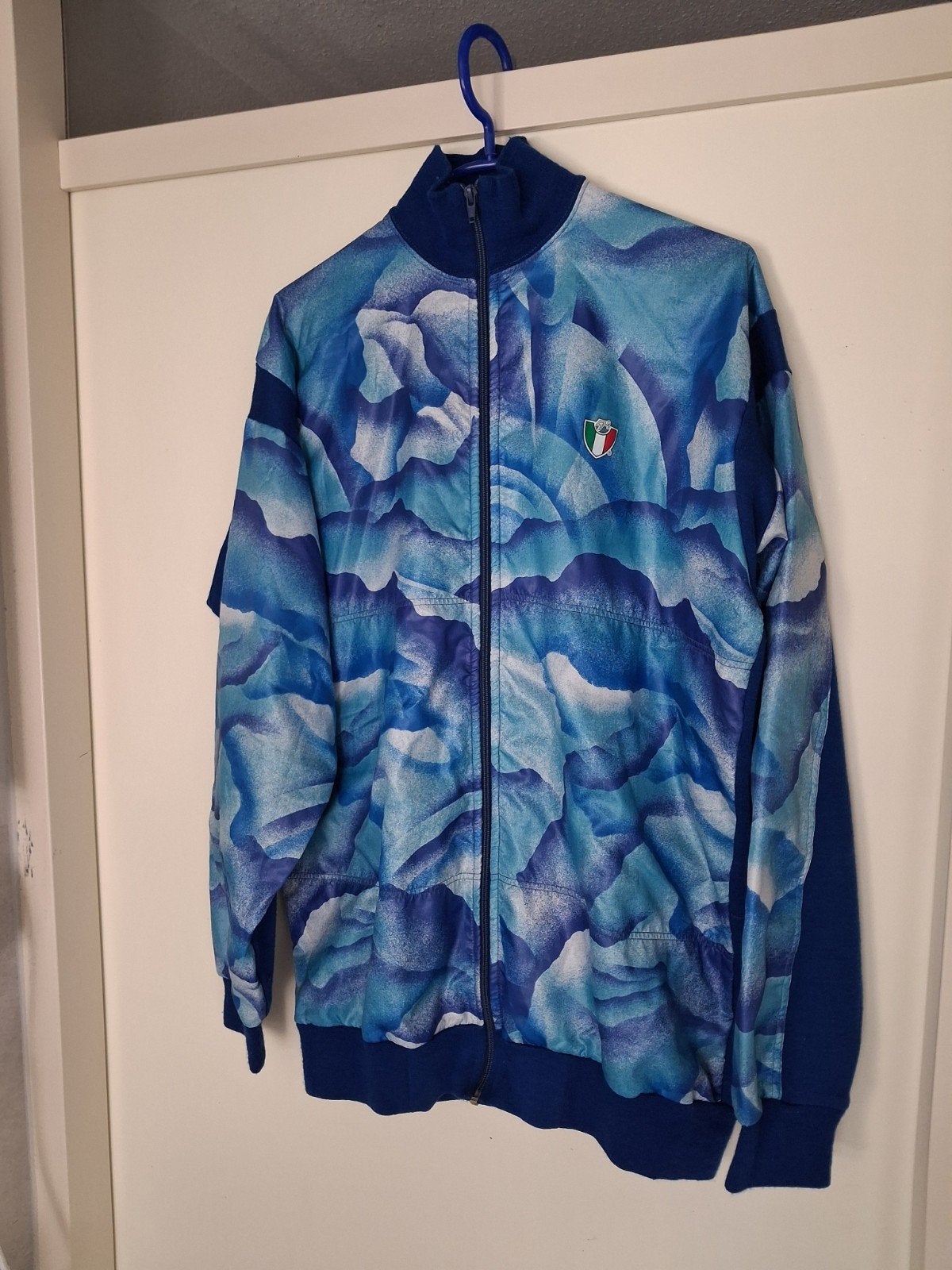 Vintage Trainingsjack Italiaans Carretti Best Company RARE, Kleding | Heren, Ophalen of Verzenden, Gedragen, Maat 56/58 (XL), Blauw