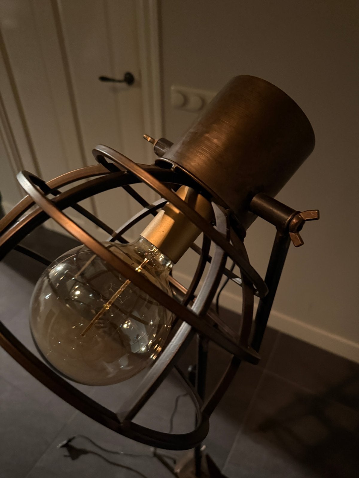 Industriële staande lamp countryfield, Huis en Inrichting, Ophalen, Zo goed als nieuw, Overige kleuren, Metaal