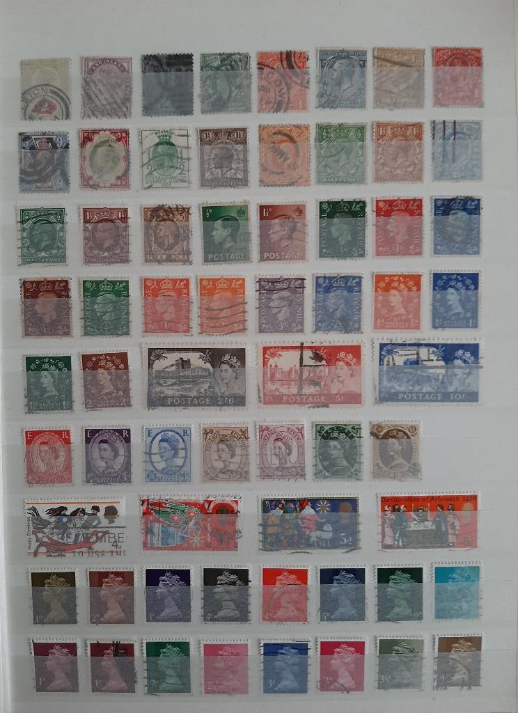 5 Kaarten Oude Klassieke Postzegels Engeland Nr 5 Gestempeld, Postzegels en Munten, Postzegels | Europa | UK, Ophalen, Gestempeld